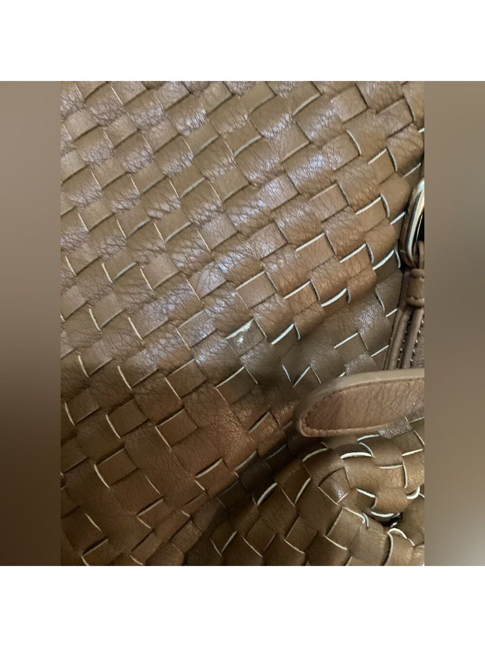 Maurice’s Adjustable removable strap handbag brown basket weave style - Picture 7 of 13